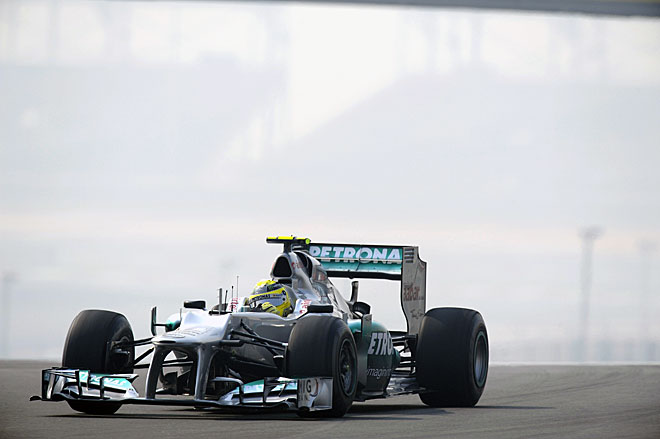 El piloto de alemn de Mercedes acab los entrenamientos libres en cuarta posicin.