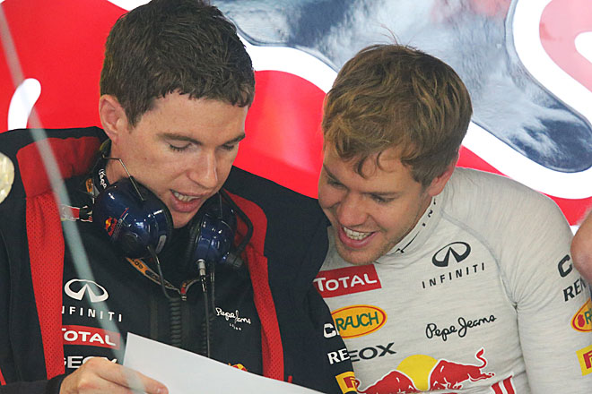Sebastian Vettel vive un momento dulce en este tramo final de la temporada. Al alemn le estn saliendo bien las cosas y eso se nota en su rostro.