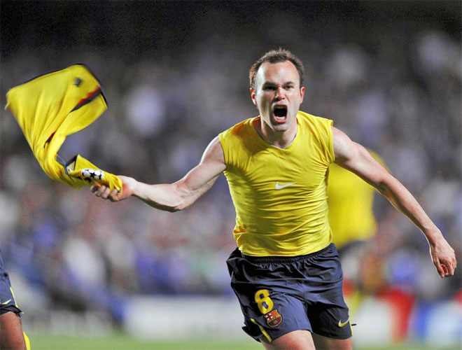 Un tanto de Andrs Iniesta en el ltimo suspiro en Stamford Bridge permiti al Barcelona meterse en otra final de la Champions. Esa tambin la ganaron.