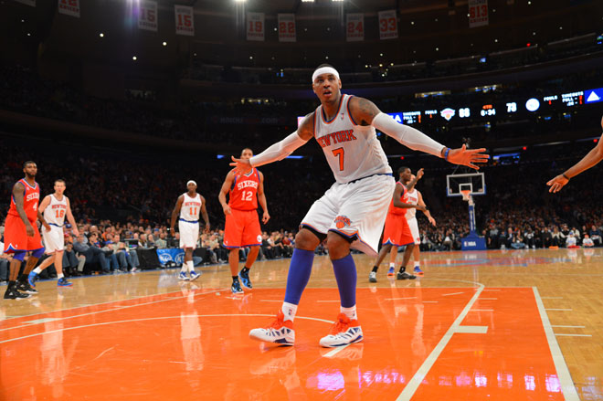 Carmelo Anthony fue el gran destacado del triunfo de los Knicks ante los Sixers en el Madison.