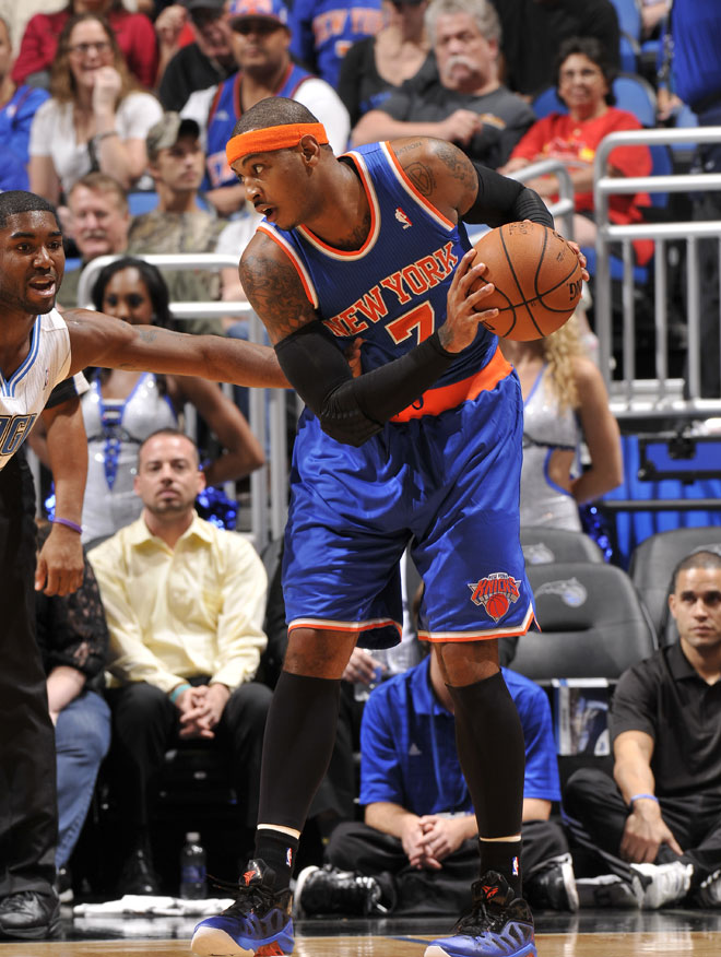 Carmelo Anthony lider el triunfo de los Knicks en Orlando contra los Magic.