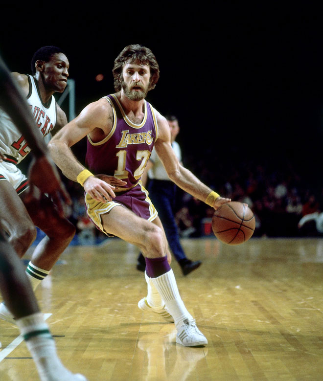 Cuando el entrenador no usaba gomina y era un 'melenas' destacaba con el 12 en los Lakers.