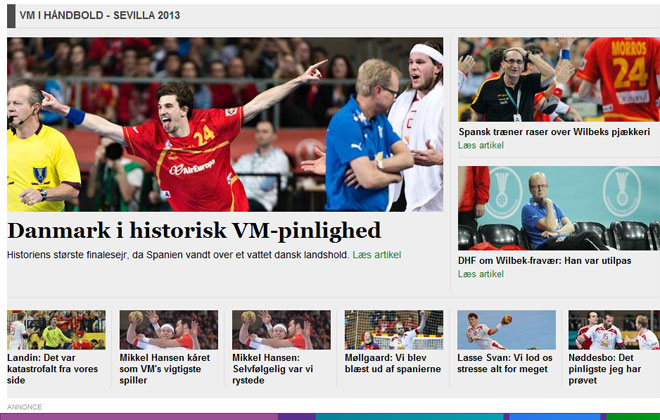 El Jyllands-Posten critica la actituda del equipo dans y habla de una "vergenza histrica".