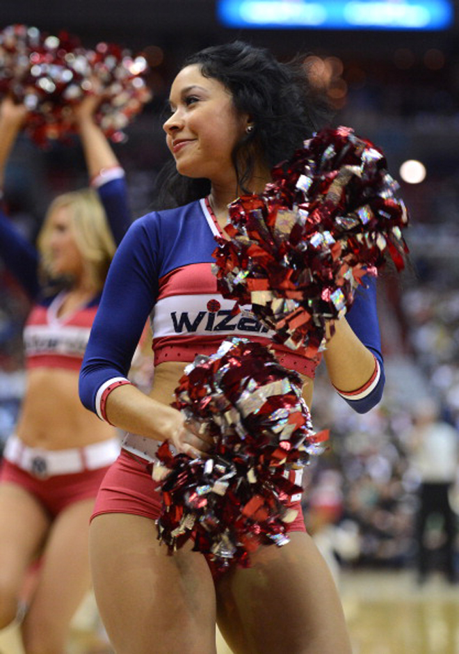 Las cheerleaders de los Washington Wizards en accin
