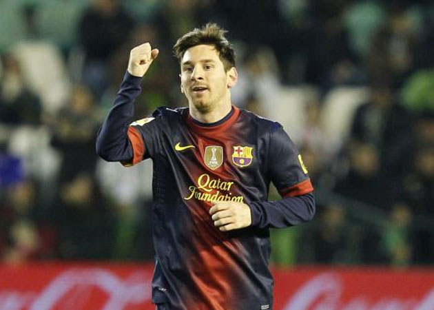 Messi bati el rcord de goles en un ao de Mller ante el Betis en el Benito Villamarn.