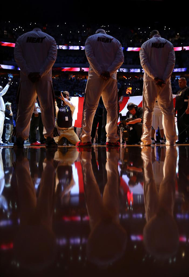 Mxima tensin en Miami en los prolegmenos del sptimo partido de las Finales entre Spurs y Heat.