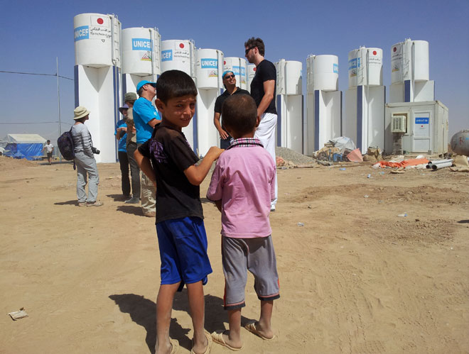 Las emocionantes fotos de Pau Gasol en Irak en su misin de alertar al mundo sobre la tragredia de los refugiados sirios.
