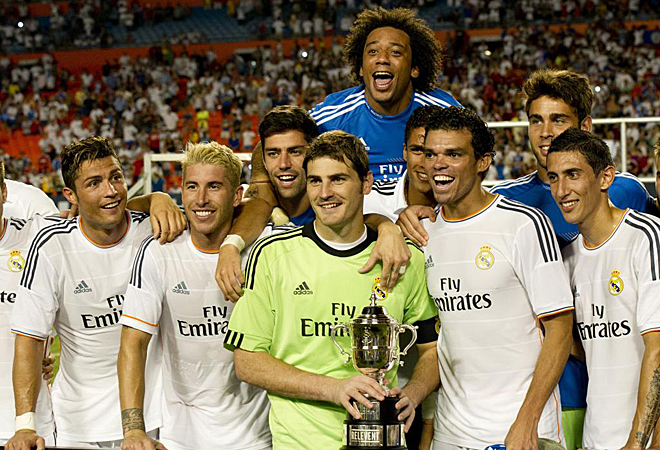 El Real Madrid recogi el trofeo que le acredita como el primer campen de la International Champions Cup.