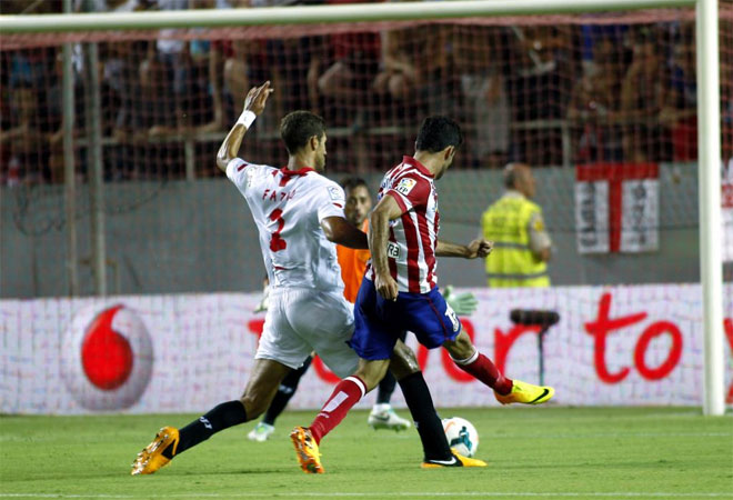 Diego Costa, que ya haba firmado el primer gol del Atleti, hizo el 1-2 cerca del final del encuentro.