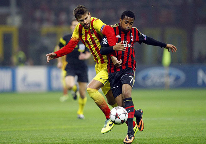 Robinho put Milan ahead after a gift from the Bara defence.