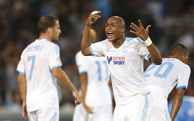 Andr Ayew goal was not enough for Marseille.
