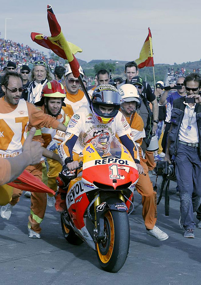 20-year-old rookie Marc Márquez captured the MotoGP World Championship, becoming the youngest ever champion in the premier class.