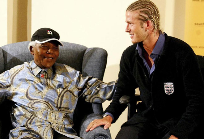 Con David Beckham (Mayo 2003).