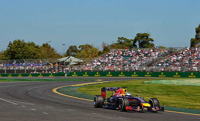 Vettel y su Red Bull acabaron el da en cuarta posicin.