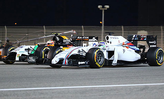 Checho Prez y Massa tuvieron un intenso duelo entre ellos y con otros pilotos.