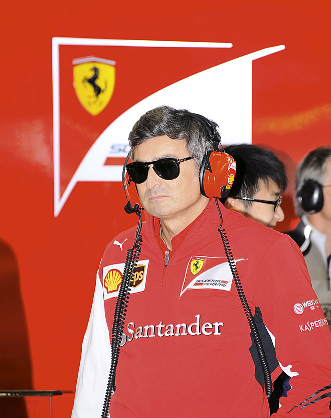 El nuevo jefe de Ferrari, Marco Mattiacci, debut como mximo responsable de la 'Scuderia' en los libres del GP de China.
