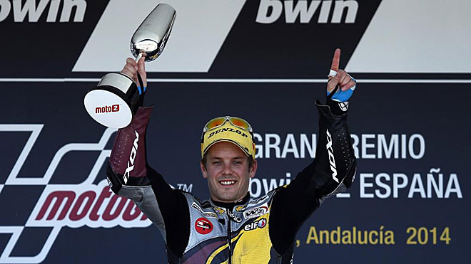 Mika Kallio se impuso en el Gran Premio Bwin de Espaa de Moto2 tras dominar de principio a fin una carrera en la que Dominique Aegerter y Jonas Folger completaron el podio.