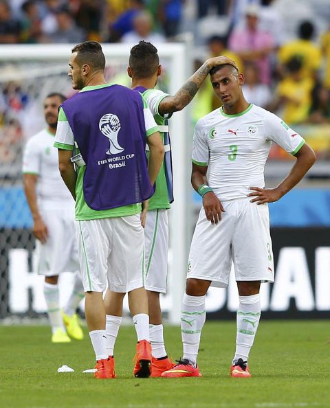 As se quedaron los jugadores de Argelia.