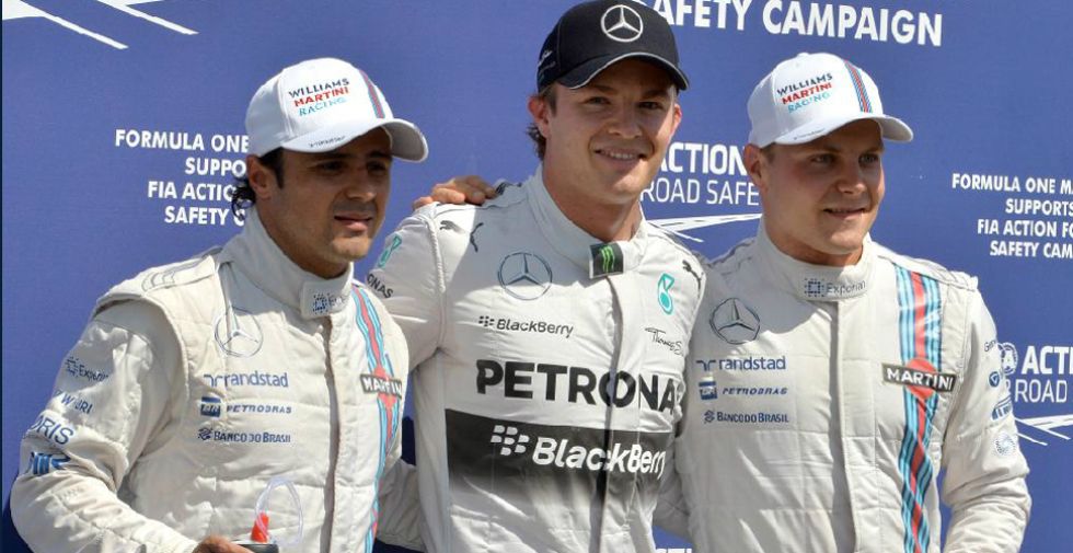 El alemn Nico Rosberg logr su quinta pole del ao, en una jornada complicada para Lewis Hamilton. El coche del ingls tuvo un fallo de frenos en la Q1 que provoc que se estrellase contra una barrara de neumticos. Alonso partir en sptima posicin.
