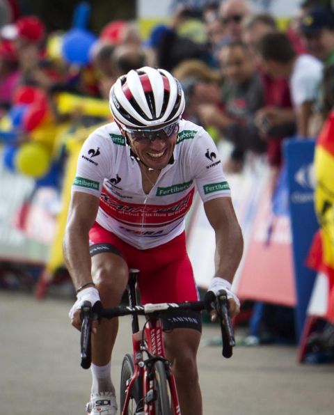 El ciclista cataln del equipo Katusha no pudo responder al ataque de Froome y termin cediendo en la lnea de meta.
