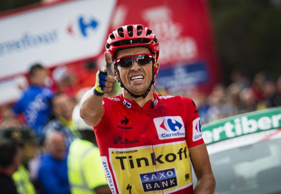 Contador volvi a disparar una victoria de etapa y, de paso, ampli todava ms su liderato en la general de una Vuelta que se le pone muy de cara.
