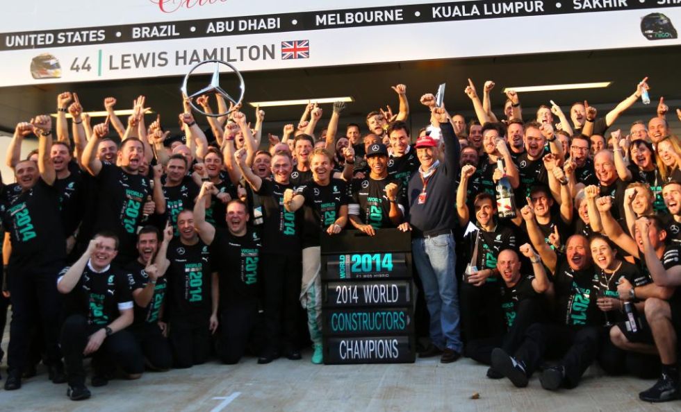 La escudera alemana celebr su victoria matemtica en el campeonato de constructores