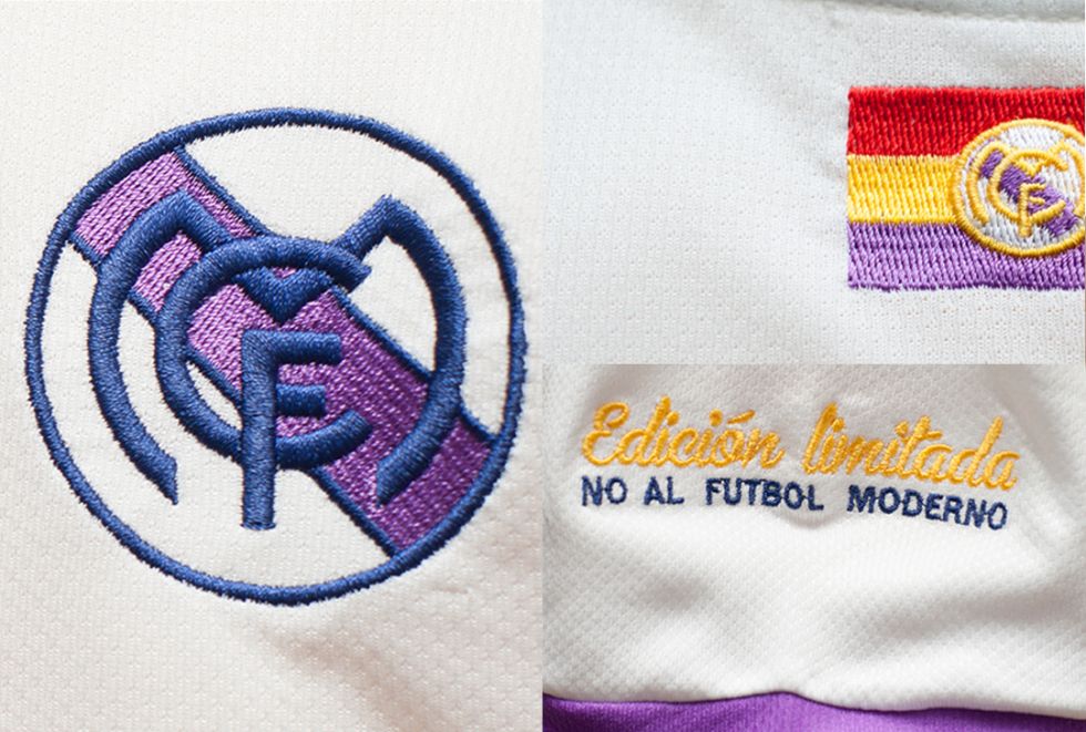 Desde internet han 'republicanizado' al Madrid con una camiseta 'retro' sin la corona ni la cruz, algo<strong><a href=https://www.marca.com/2014/11/25/futbol/equipos/real_madrid/1416905279.html> que tambin ha hecho recientemente el club blanco</a></strong>. Este nuevo diseo hecho por aficionados busca 'recuperarlo para el <strong><a href=https://www.marca.com/2014/04/04/mas_deportes/otros_deportes/1396633423.html>pluralismo poltico' tras la Guerra Civil.</a></strong>