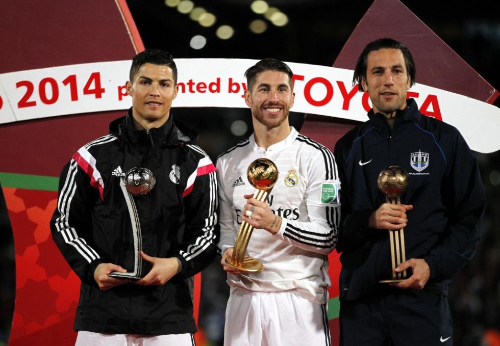 Cristiano (Baln de Plata), Sergio Ramos (Baln de Oro) y Vicelich (Baln de Bronce).