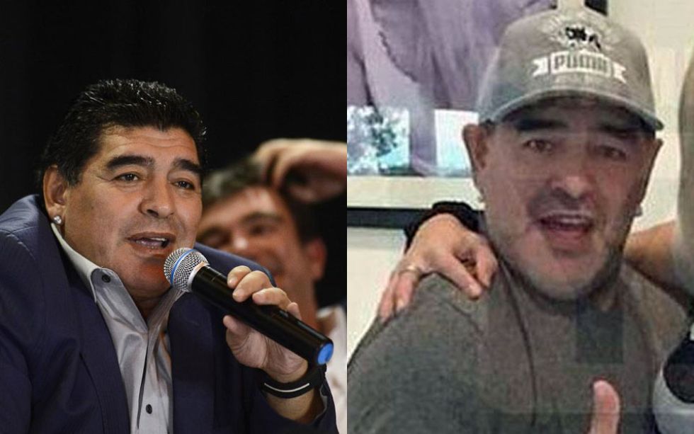Maradona ha salido del taller con un rostro bastante reconocible. La edad no le vale como atenuante: a mediados de los 90 se redujo la papada y despus se retoc los pmulos.