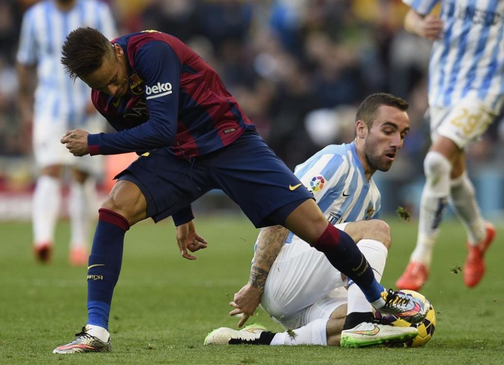 Mlaga caused an upset in beating Bara at the Camp Nou.