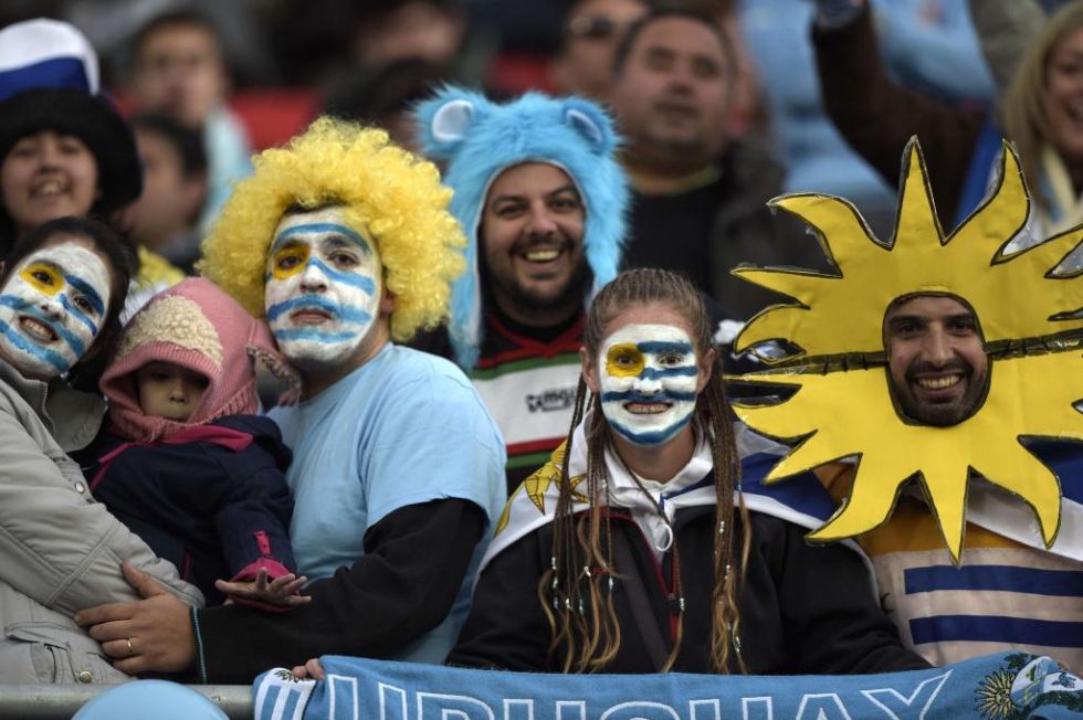 Aficionados de Uruguay en La Serena