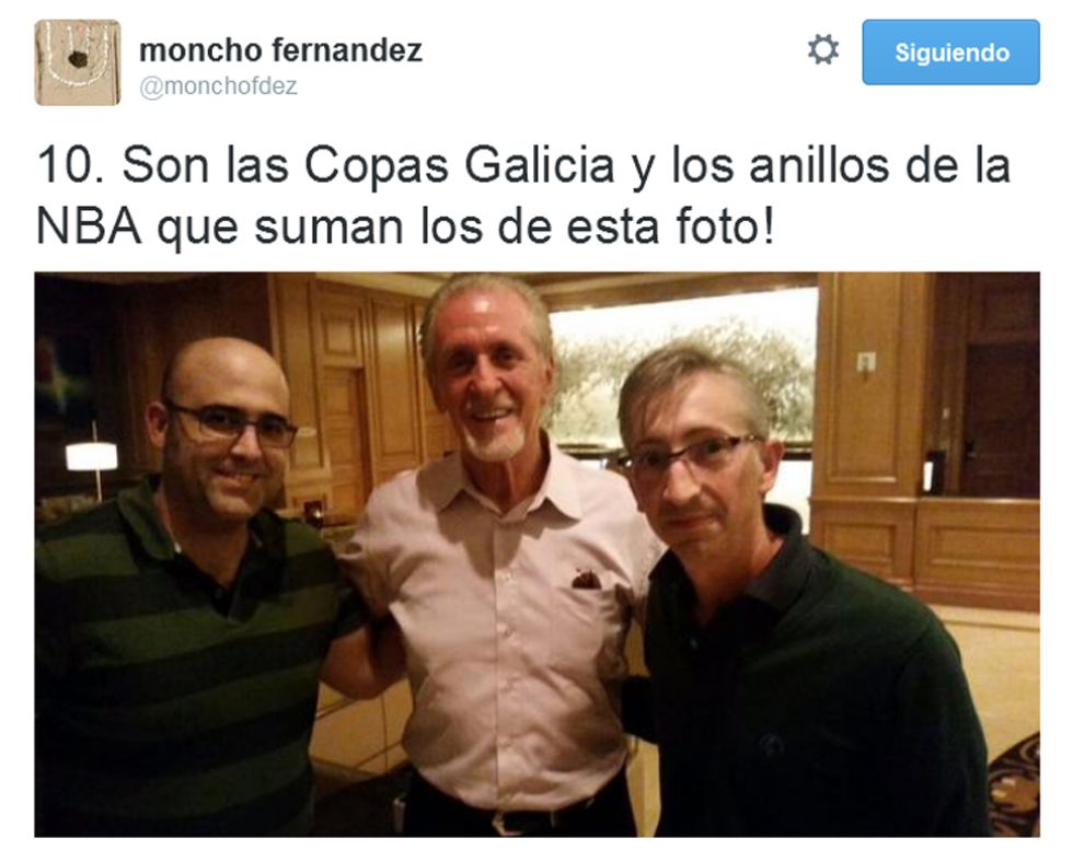 Moncho Fernandez, Jos Luis Mateo y Pat Riley