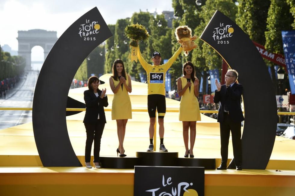 Chris Froome volvi a subir a lo ms alto del podium del Tour, como ya hiciera en 2013