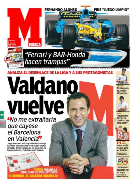 Fernando Alonso pide en Montmeló juego limpio y apunta que Ferrari y BAR-Honda 