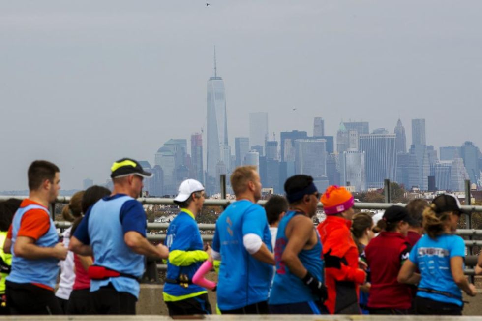 Los corredores pudieron disfrutar de bonitas vistas de Manhattan.