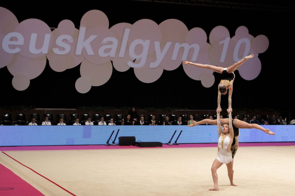 La gimnasia acrobtica tambin tiene su hueco en el Euskalgym.