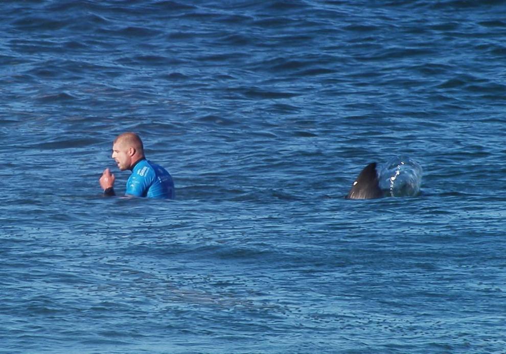 El surfista australiano Mick Fanning fue atacado por un tiburn