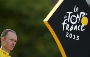 Crhis Froome, en el podio del ltimo Tour de Francia.