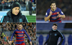 Neymar, Surez, Busquets y Messi, en imagen