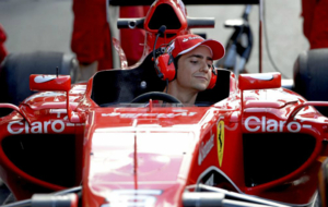 Esteban Gutirrez (24), subido al Ferrari de Vettel durante el pasado...