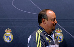 Rafa Bentez, en una rueda de prensa con el Real Madrid.