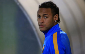 Neymar, durante un entrenamiento.