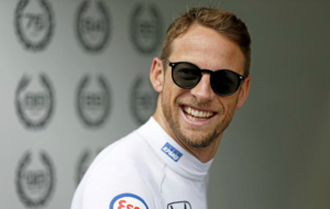 Jenson Button momentos antes de la carrera del Gran Premio de Brasil