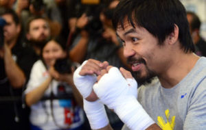 Manny Pacquiao, durante un entrenamiento.