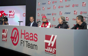 Rueda de prensa de la presentacin de Haas durante el Gran Premio de...