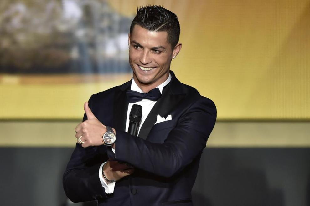 Cristiano Ronaldo, sonriente durante la gala