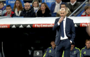 Zidane, en el encuentro ante el Deportivo.
