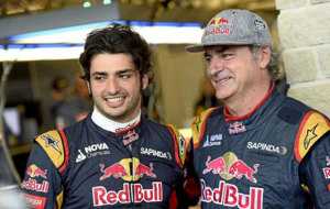 El piloto de Frmula 1 Carlos Sainz y su padre.
