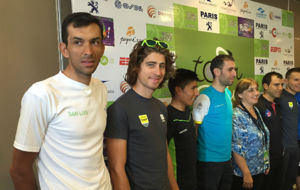 En primer trmino, Alfredo Lucero, Peter Sagan, Nairo Quintana y...