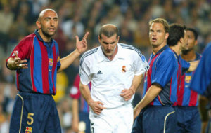 Abelardo y Zidane, en un Clsico de Champions